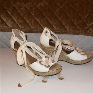 Sperry Cream Espadrille Wedges
